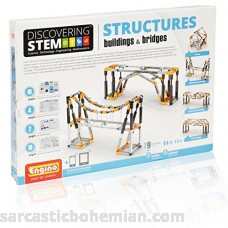 Engino Discovering STEM Structures Constructions & Bridges | 9 Working Models | Illustrated Instruction Manual | Theory & Facts | Experimental Activities | STEM Construction Kit B01D37PKM4